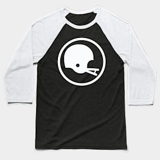 Two-Bar Helmet Minimalist Logo (White Large) Baseball T-Shirt